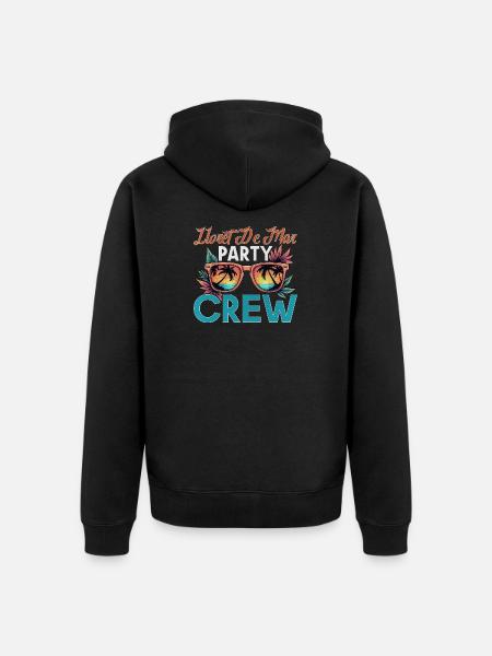 Lloret De Mar Crew - Unisex Premium Bio Zip Hoodie - Schwarz