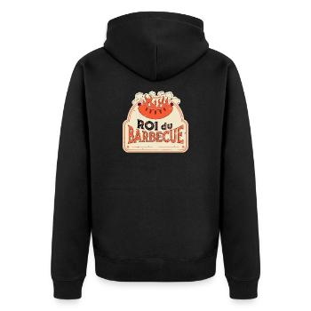 Roi du Barbecue Vintage - Veste à capuche bio Premium Unisexe - noir - Dos - Nico (187cm)