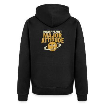 Pluto Justice for Pluto Never forget Pluto - Unisex Premium Organic Zip Hoodie - black - Back - Nico (187cm)