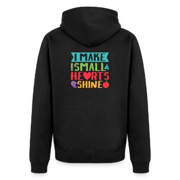 Enseignante de maternelle Small Hearts Shine Kindergarten - Veste à capuche bio Premium Unisexe - noir - Dos - Nico (187cm)