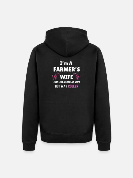 Bauernfrau rustikales Landdesign - Unisex Premium Bio Zip Hoodie - Schwarz