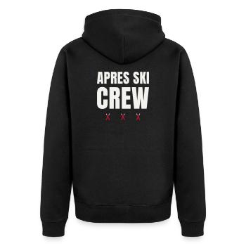 Après Ski Crew Wintersport Ski Gruppe Partnerlook - Unisex Premium Bio Zip Hoodie - Schwarz - Hinten - Nico (187cm)
