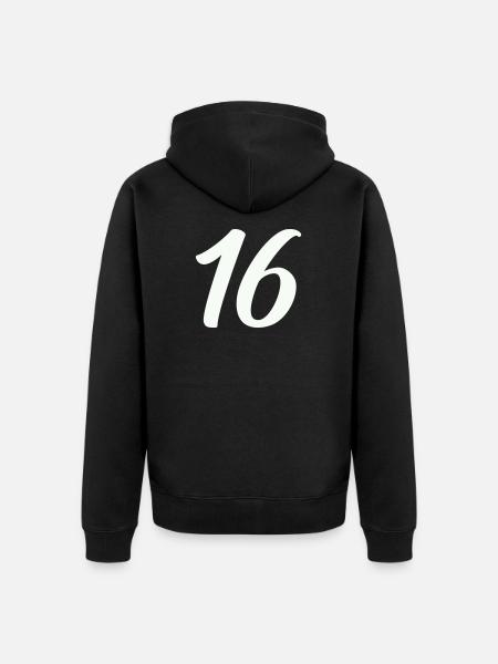 16- - Veste à capuche bio Premium Unisexe - noir