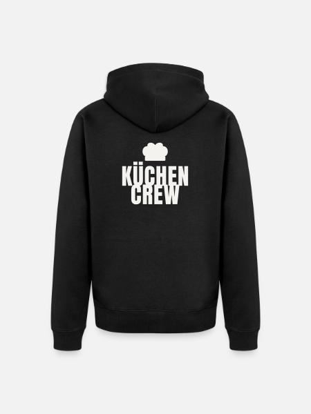 Kuechen Crew Koch Gastro Restaurant Kochmütze - Unisex Premium Bio Zip Hoodie - Schwarz