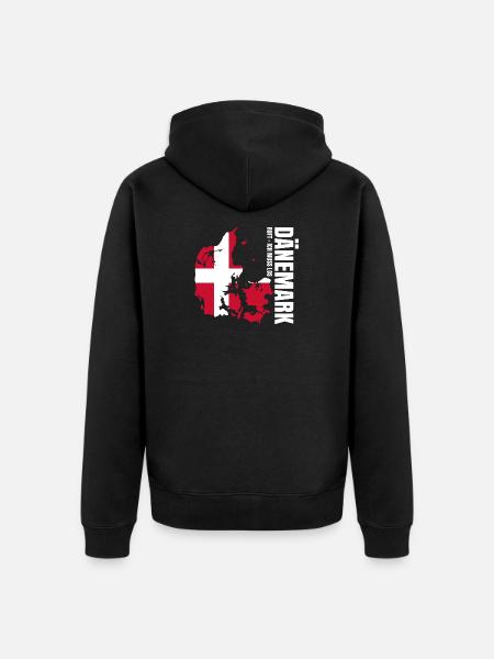 Dänemark Auswandern - Unisex Premium Bio Zip Hoodie - Schwarz