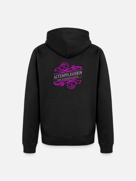Altenpflegerin aus Leidenschaft - Unisex Premium Bio Zip Hoodie - Schwarz