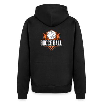 Bocce Saying Bocce Ball with Jack Bocci Game Bocce - Unisex Premium Organic Zip Hoodie - black - Back - Nico (187cm)