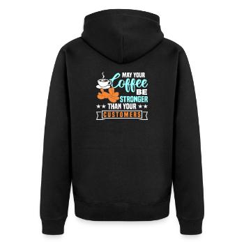 Balloon Twisting Design - Unisex Premium Organic Zip Hoodie - black - Back - Nico (187cm)