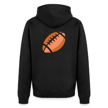 Symbole d’icône de football américain Logo Fan de sport de balle - Veste à capuche bio Premium Unisexe - noir - Dos - Nico (187cm)
