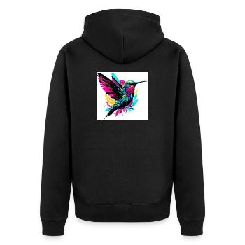 Colibri - Veste à capuche bio Premium Unisexe - noir - Dos - Nico (187cm)