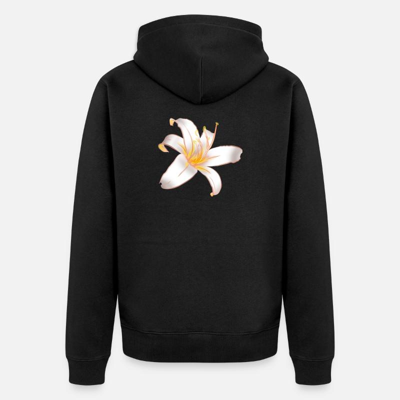 LYS BLANC - Veste à capuche bio Premium Unisexe - noir