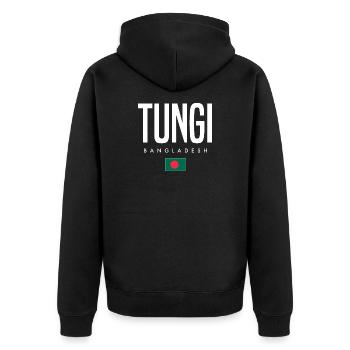 Tungi Bangladesh - Veste à capuche bio Premium Unisexe - noir - Dos - Nico (187cm)