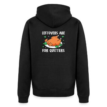 Dad Grandpa Grandpa Thanksgiving Father - Unisex Premium Organic Zip Hoodie - black - Back - Nico (187cm)