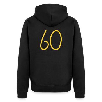 60 - Veste à capuche bio Premium Unisexe - noir - Dos - Nico (187cm)