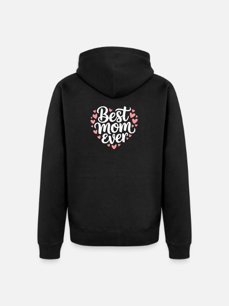 Die beste Mutter aller Zeiten - Unisex Premium Bio Zip Hoodie - Schwarz