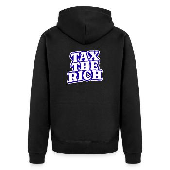 Taxer les riches - Veste à capuche bio Premium Unisexe - noir - Dos - Nico (187cm)