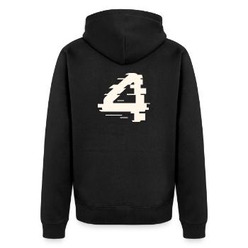 4 - Veste à capuche bio Premium Unisexe - noir - Dos - Nico (187cm)