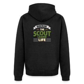 Rockin Le Chef Scout Vie Pfadfinderleiter - Veste à capuche bio Premium Unisexe - noir - Dos - Nico (187cm)