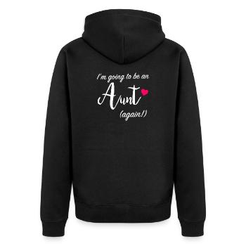 T-shirt d’annonce Tante Again - Veste à capuche bio Premium Unisexe - noir - Dos - Nico (187cm)