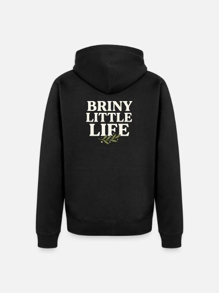 Olive Girl Martini Olive Mediterranean - Unisex Premium Organic Zip Hoodie - black