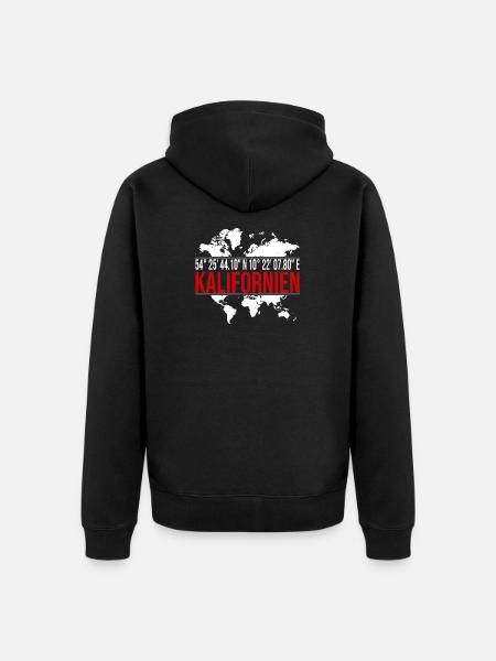 Kalifornien - Unisex Premium Bio Zip Hoodie - Schwarz