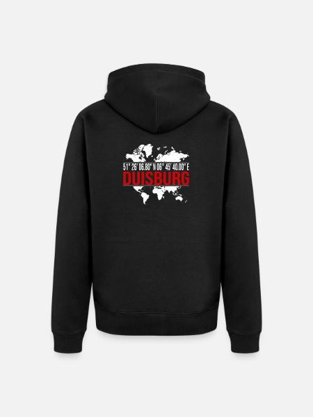 Duisburg - Unisex Premium Bio Zip Hoodie - Schwarz