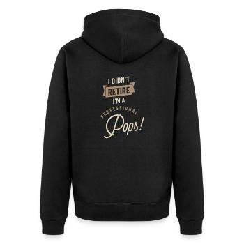 Je suis un Pops professionnel - Veste à capuche bio Premium Unisexe - noir - Dos - Nico (187cm)
