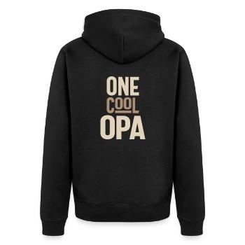 Un Cool Opa - Veste à capuche bio Premium Unisexe - noir - Dos - Nico (187cm)