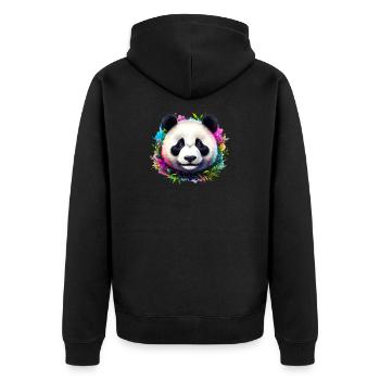 Panda - Veste à capuche bio Premium Unisexe - noir - Dos - Nico (187cm)