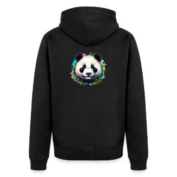 Panda - Veste à capuche bio Premium Unisexe - noir - Dos - Nico (187cm)