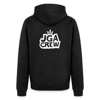 Jga Crew Junggesellenabschied - Unisex Premium Bio Zip Hoodie - Schwarz - Hinten - Nico (187cm)