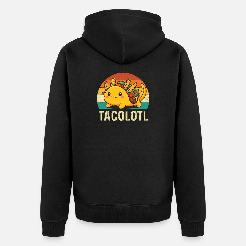 Tacolotl Mignon Axolotl Taco Mashup - Veste à capuche bio Premium Unisexe - noir
