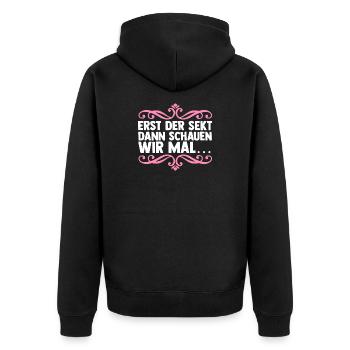 Bachelor Party Team Bride Hen Party - Unisex Premium Organic Zip Hoodie - black - Back - Nico (187cm)