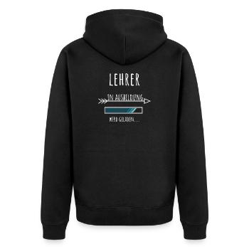 Formation des enseignants Formation des étudiants Formation professionnelle des enseignants - Veste à capuche bio Premium Unisexe - noir - Dos - Nico (187cm)