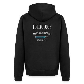 Political Science Studies Profession Education Political Scientist - Unisex Premium Organic Zip Hoodie - black - Back - Nico (187cm)