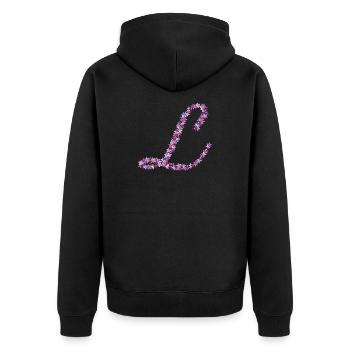 Symphonie des Fleurs - Veste à capuche bio Premium Unisexe - noir - Dos - Nico (187cm)