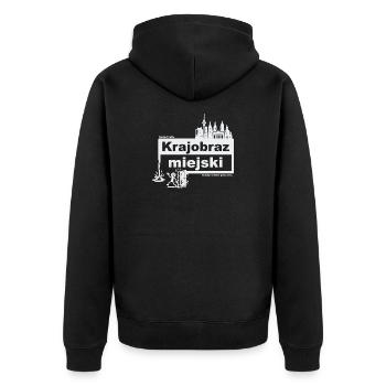 Paysage urbain - Polonais - prêt quand vous voulez - Veste à capuche bio Premium Unisexe - noir - Dos - Nico (187cm)
