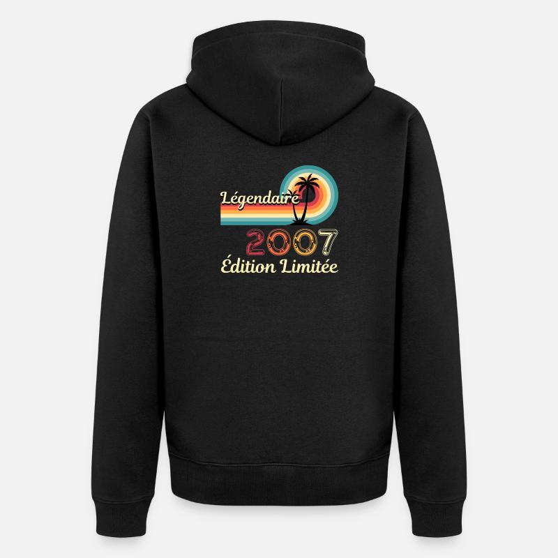 Légendaire 2007, édition limitée - Veste à capuche bio Premium Unisexe - noir