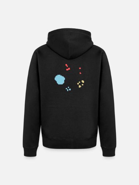 Bakterien Kultur Pixel Bunt - Unisex Premium Bio Zip Hoodie - Schwarz