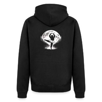 Bigfoot Ballerina - Unisex Premium Organic Zip Hoodie - black - Back - Nico (187cm)