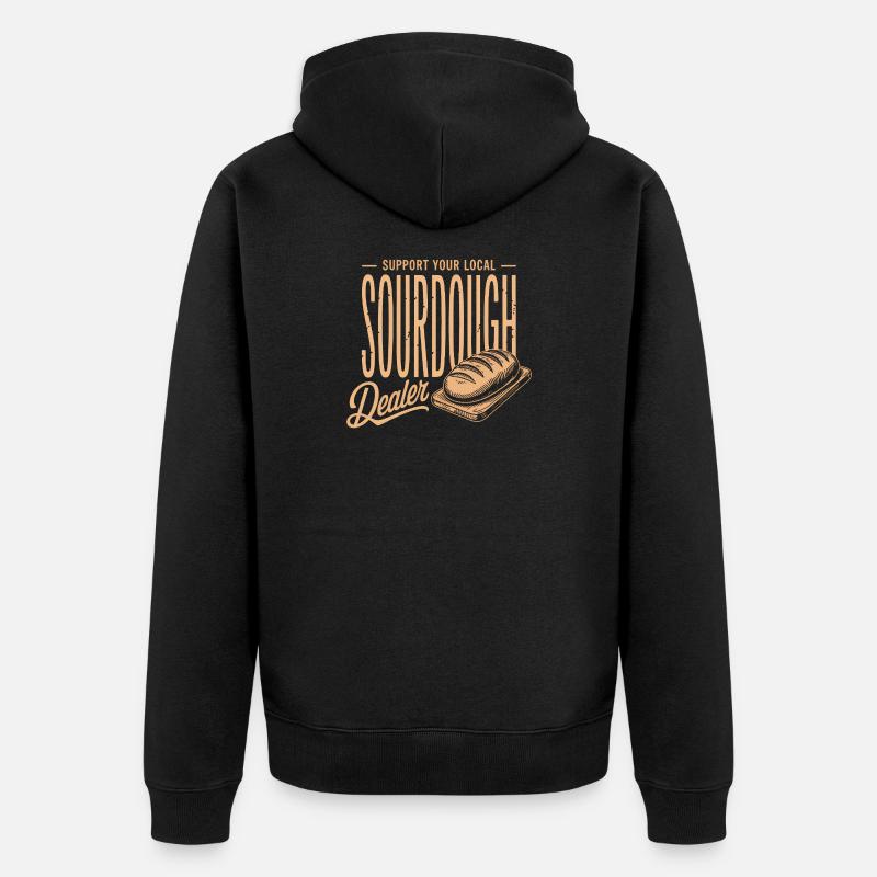 Soutenez un marchand local de levain - Veste à capuche bio Premium Unisexe - noir