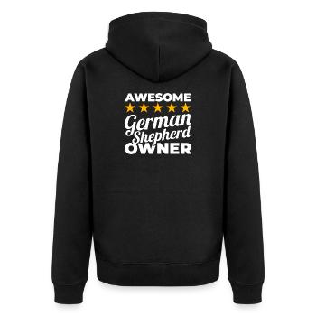Propriétaire de Great German Shepherd - Veste à capuche bio Premium Unisexe - noir - Dos - Nico (187cm)