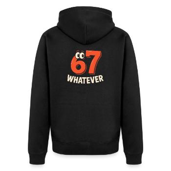Six Seven : Whatever Italian Brainrot Humour Meme - Veste à capuche bio Premium Unisexe - noir - Dos - Nico (187cm)