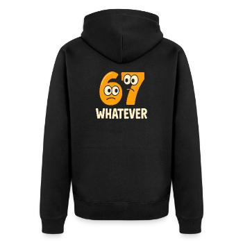 Six Seven : Whatever Italian Brainrot Humour Meme - Veste à capuche bio Premium Unisexe - noir - Dos - Nico (187cm)
