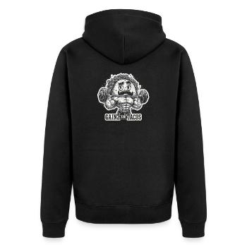 Gains et Tacos Avocat - Veste à capuche bio Premium Unisexe - noir - Dos - Nico (187cm)