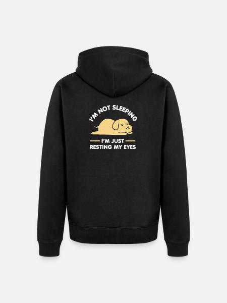 Just Resting My Eyes - Unisex Premium Organic Zip Hoodie - black