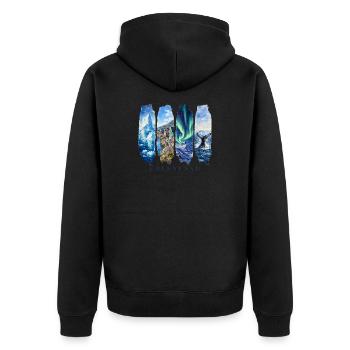 Voyage de vacances au Groenland – Nature et culture arctiques - Veste à capuche bio Premium Unisexe - noir - Dos - Nico (187cm)