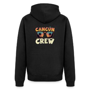 Équipe de Cancun - Veste à capuche bio Premium Unisexe - noir - Dos - Nico (187cm)