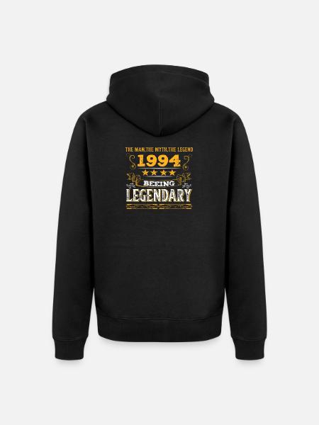 Birthday legendär 1994 - Unisex Premium Bio Zip Hoodie - Schwarz