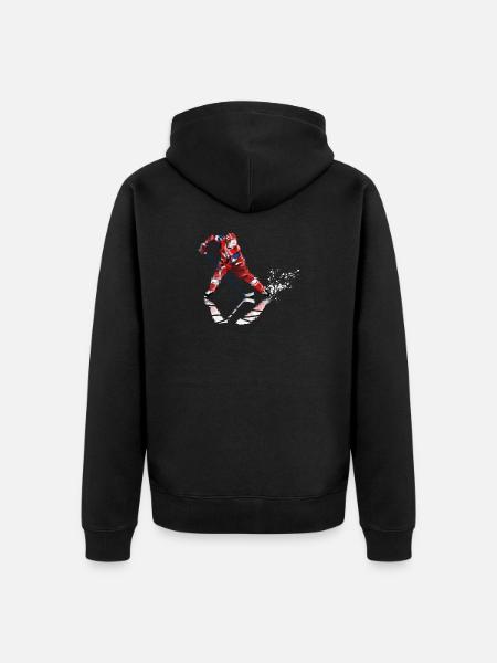 hockey - Unisex Premium Organic Zip Hoodie - black